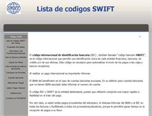 Tablet Screenshot of listadecodigosswift.com.ar